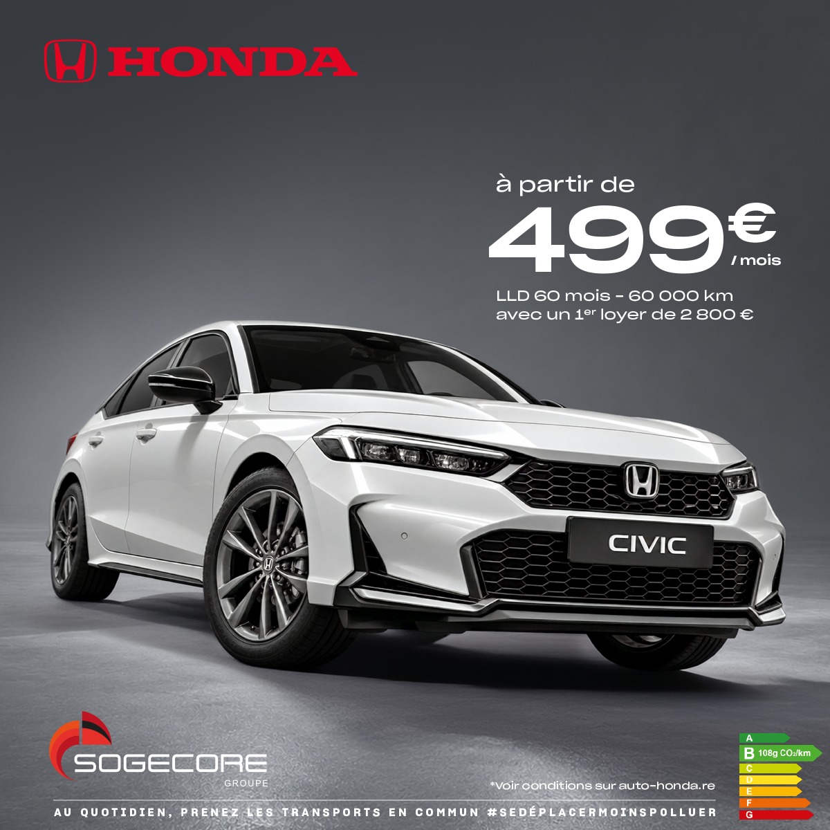 Nouvelle Civic e:HEV Hybride